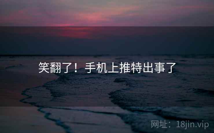 笑翻了！手机上推特出事了  第2张