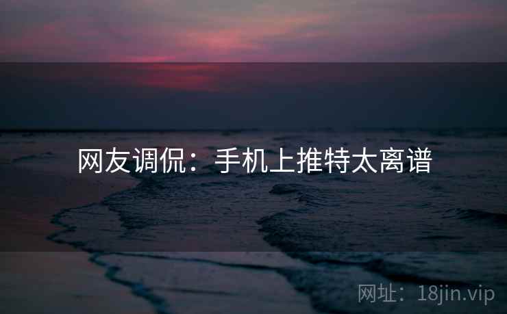网友调侃：手机上推特太离谱  第2张